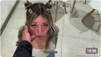 MewSlut She Deepthroats Her Boyfriend Bully While He Spits On Her Face